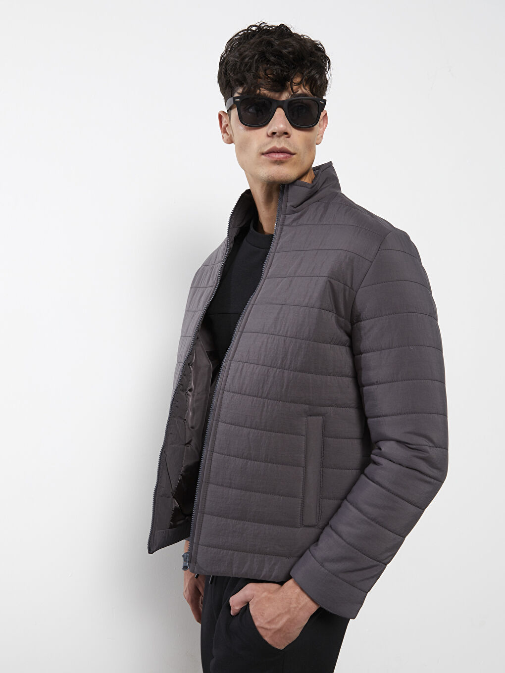 Standard Fit Funnel Neck Men's Coat