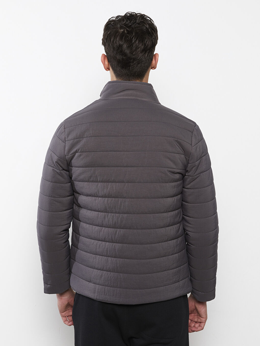 Standard Fit Funnel Neck Men's Coat-4