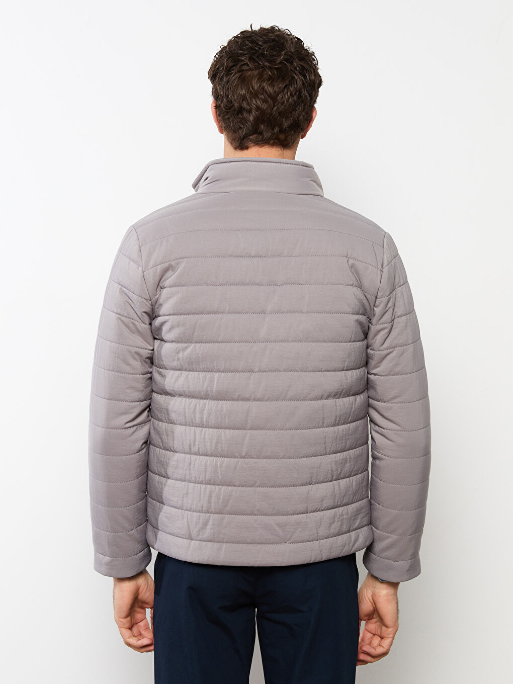 Standard Fit Funnel Neck Men's Coat-4