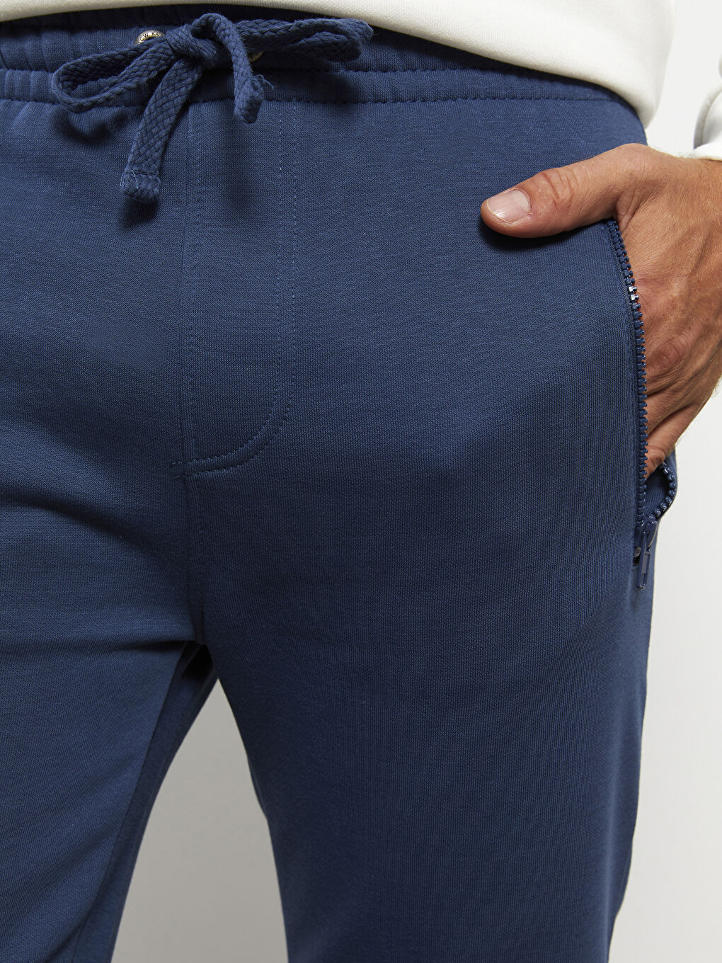 Lacivert Rahat Kalıp Erkek Kalın Jogger Eşofman Altı-3