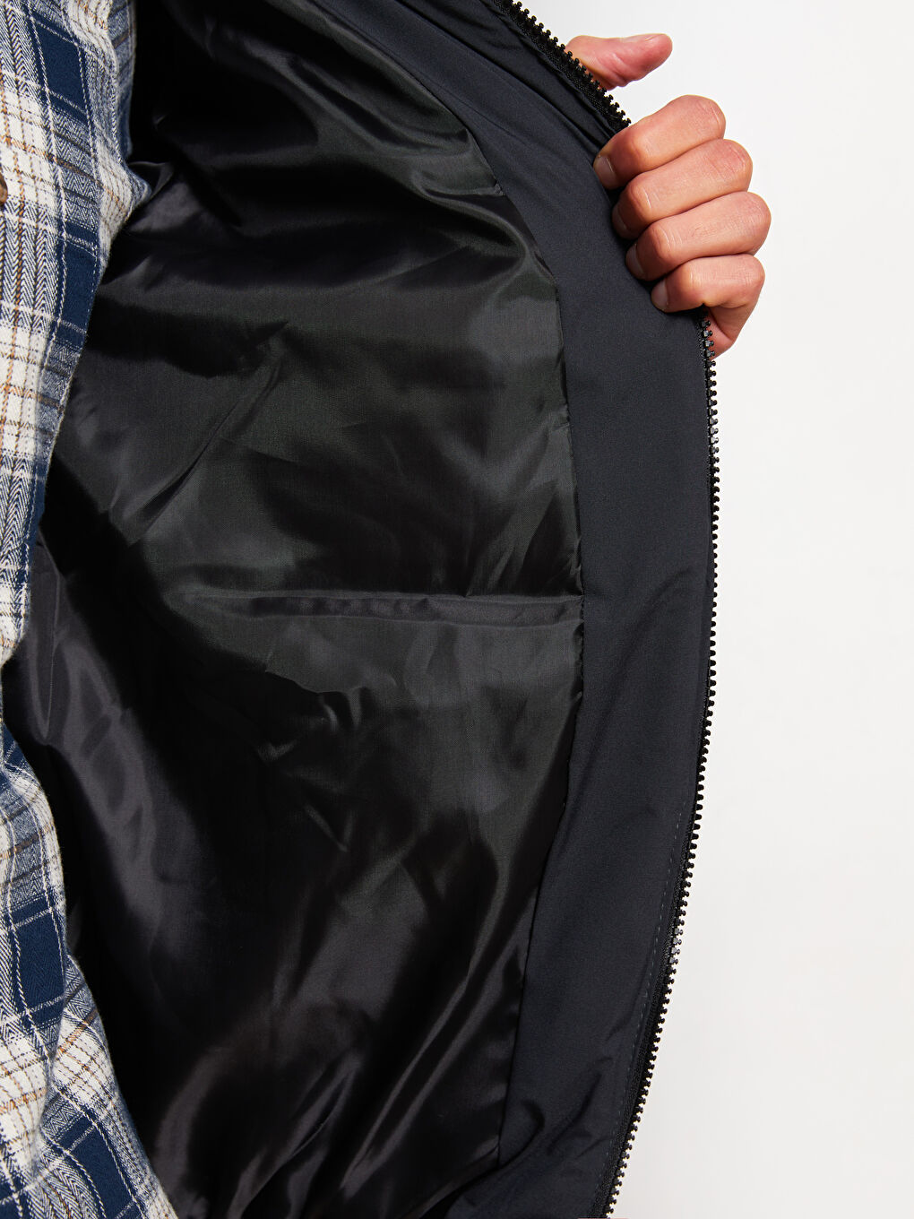 Yeşil Standart Kalıp Kapüşonlu Erkek Şişme Mont-3