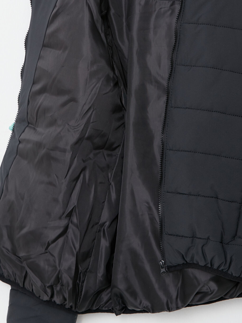 Yeşil Standart Kalıp Kapüşonlu Erkek Şişme Mont-7