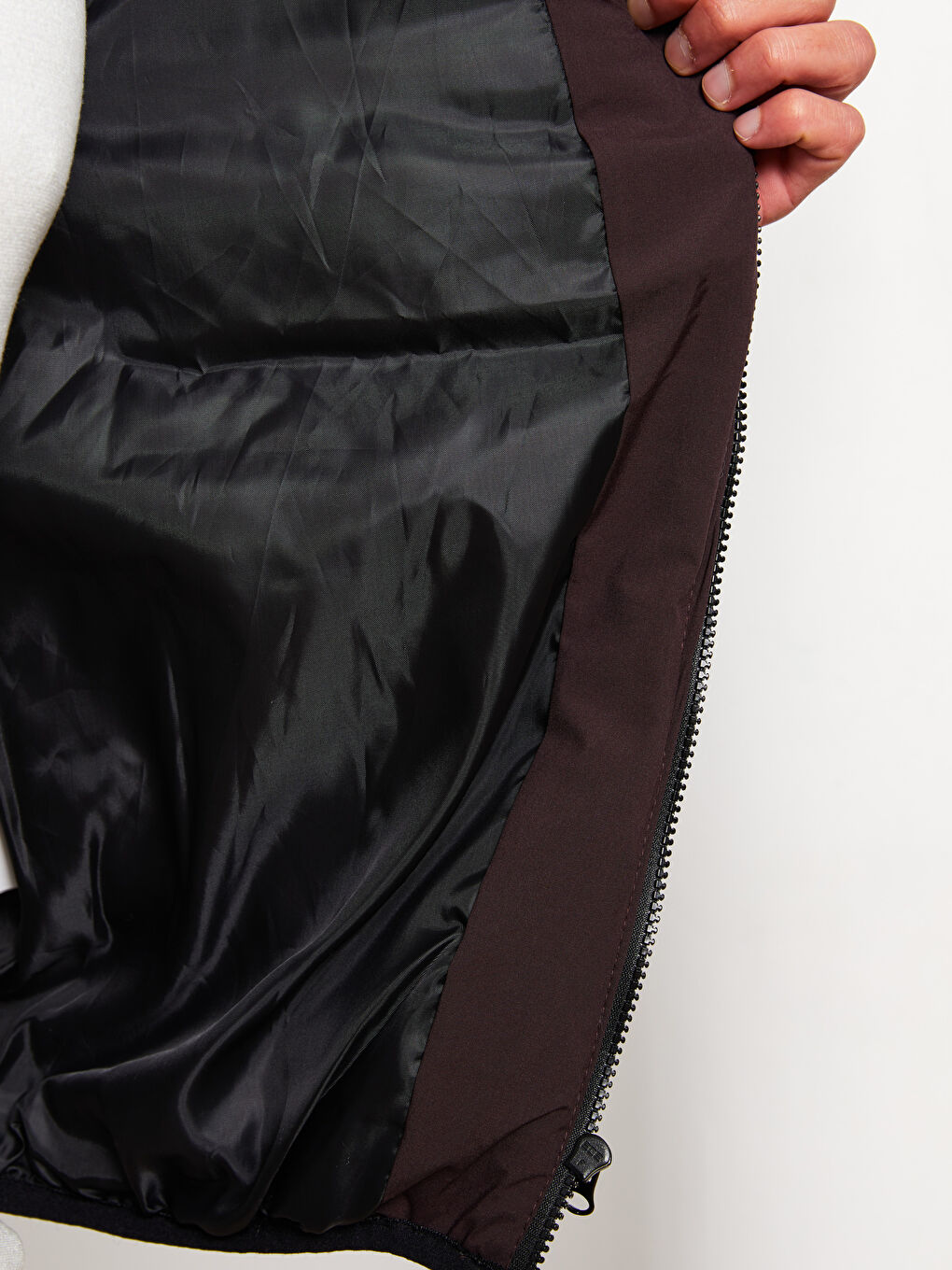 Mürdüm Standart Kalıp Kapüşonlu Erkek Şişme Mont-3