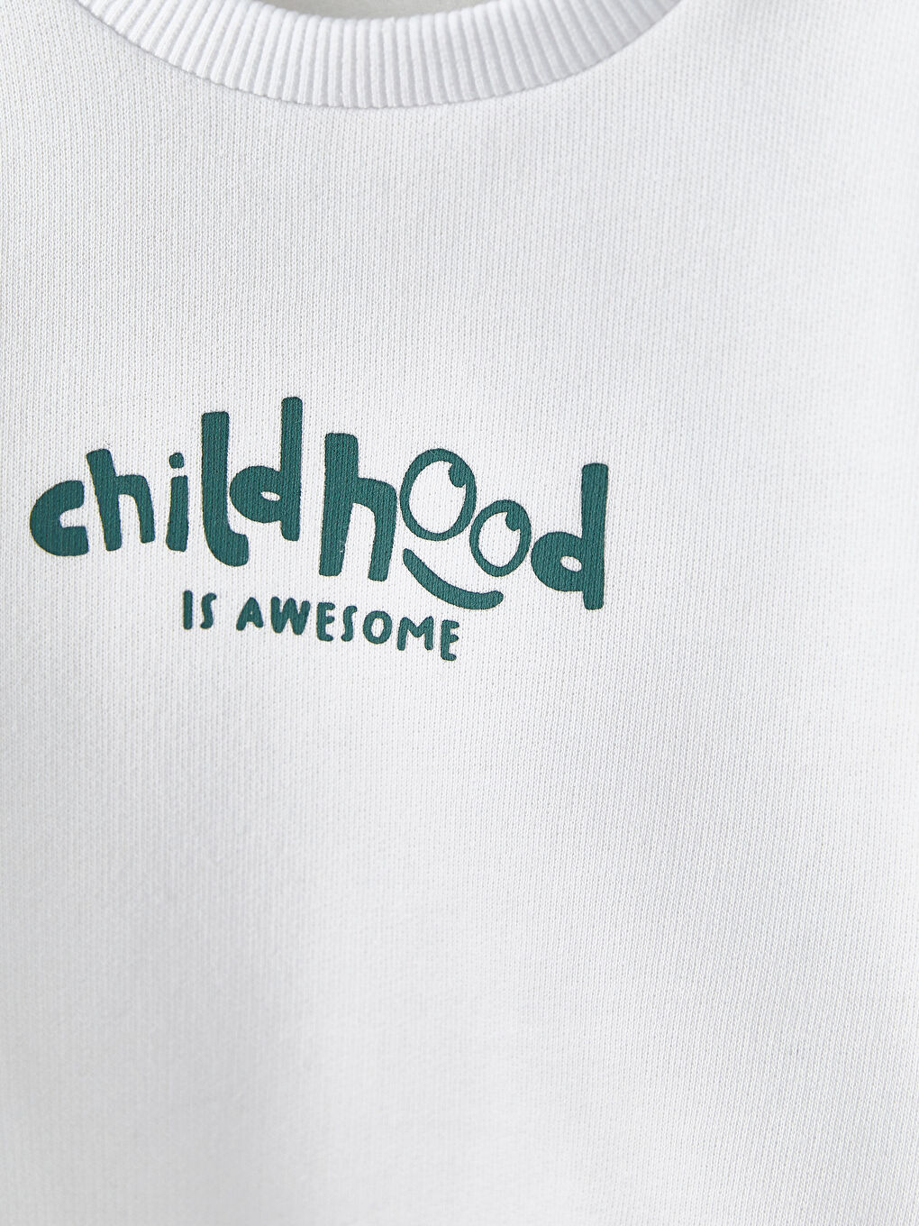 Crew Neck Long Sleeve Printed Baby Boys' Sweatshirt-1