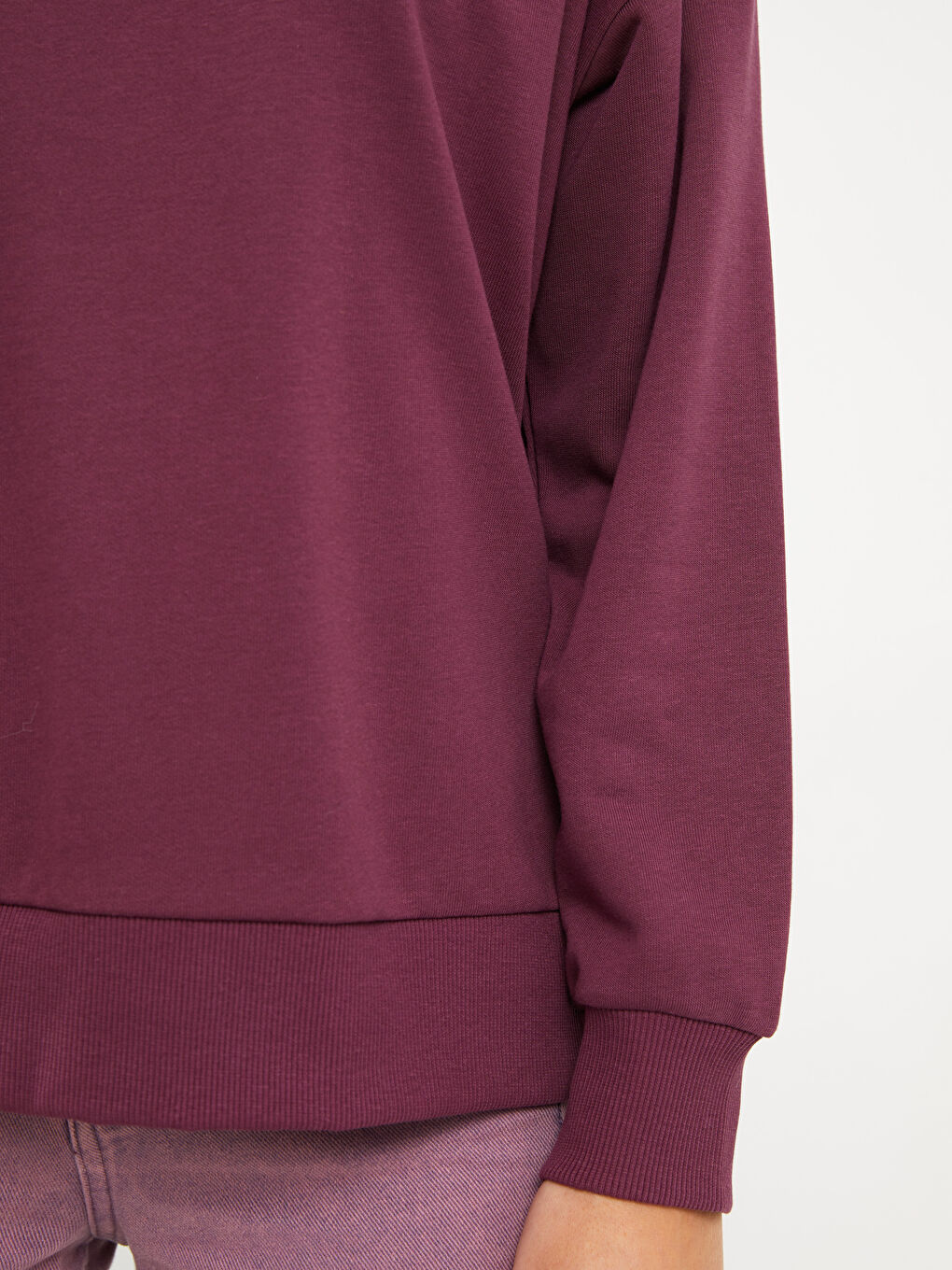 LCW Vision Crew Neck Plain Long Sleeve Women's Sweatshirt -W26743Z8-HPH