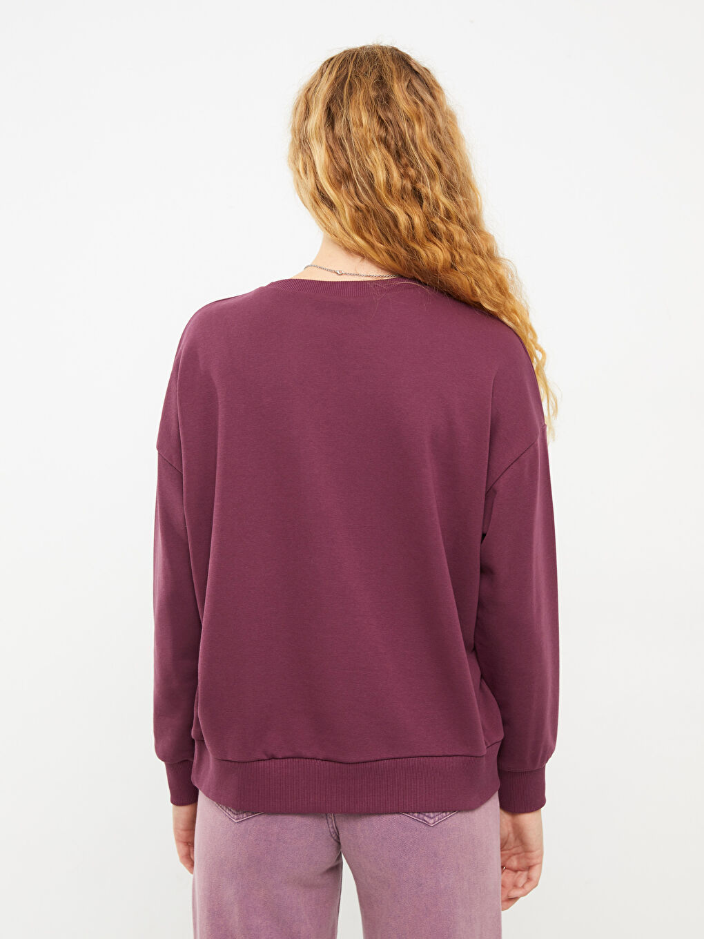 LCW Vision Crew Neck Plain Long Sleeve Women's Sweatshirt -W26743Z8-HPH