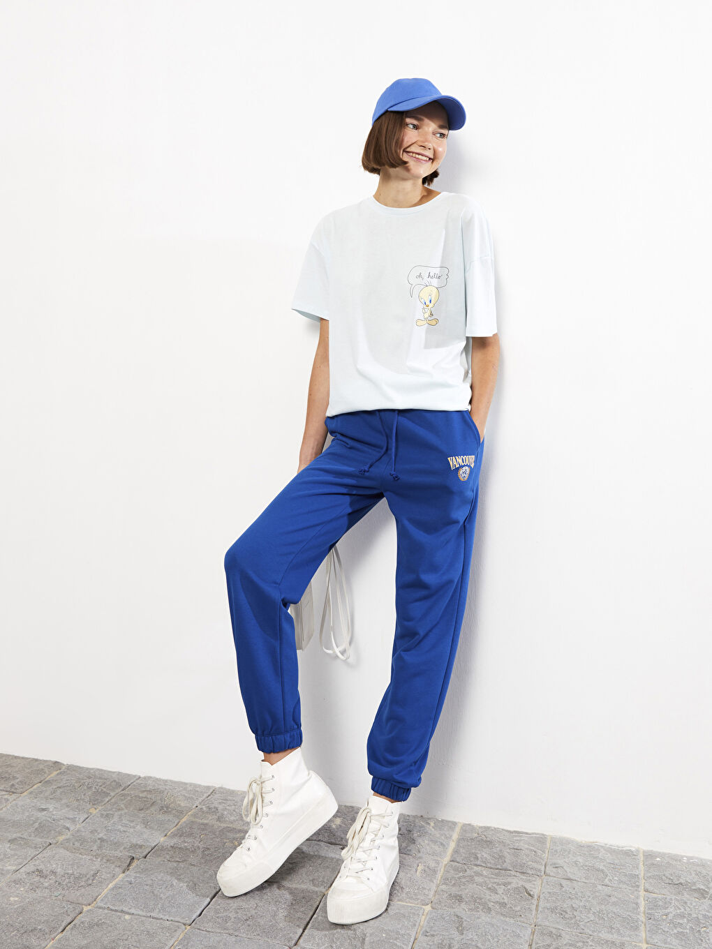 Elasticated Waist Printed Women's Jogger Sweatpants-3