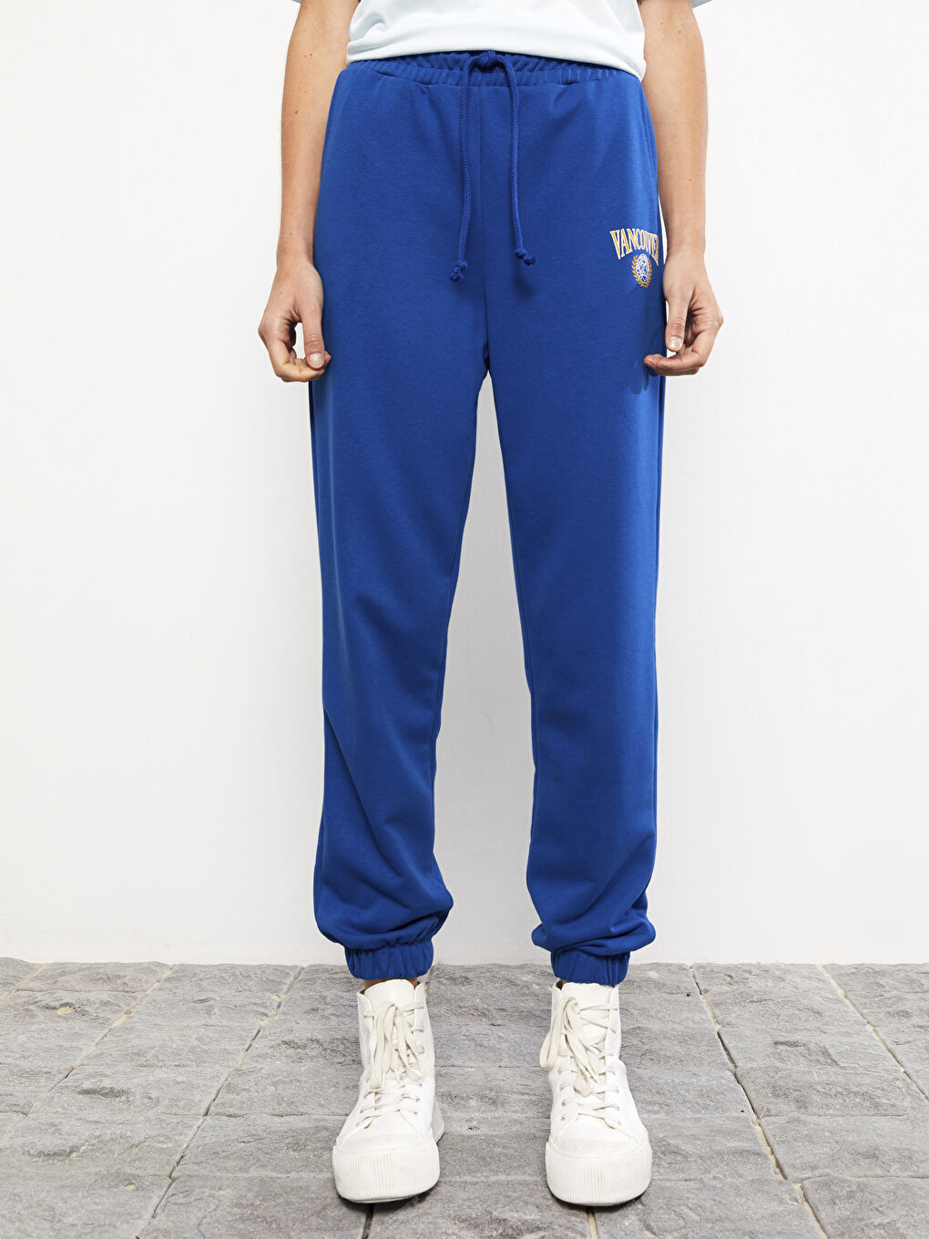 Elasticated Waist Printed Women's Jogger Sweatpants-4