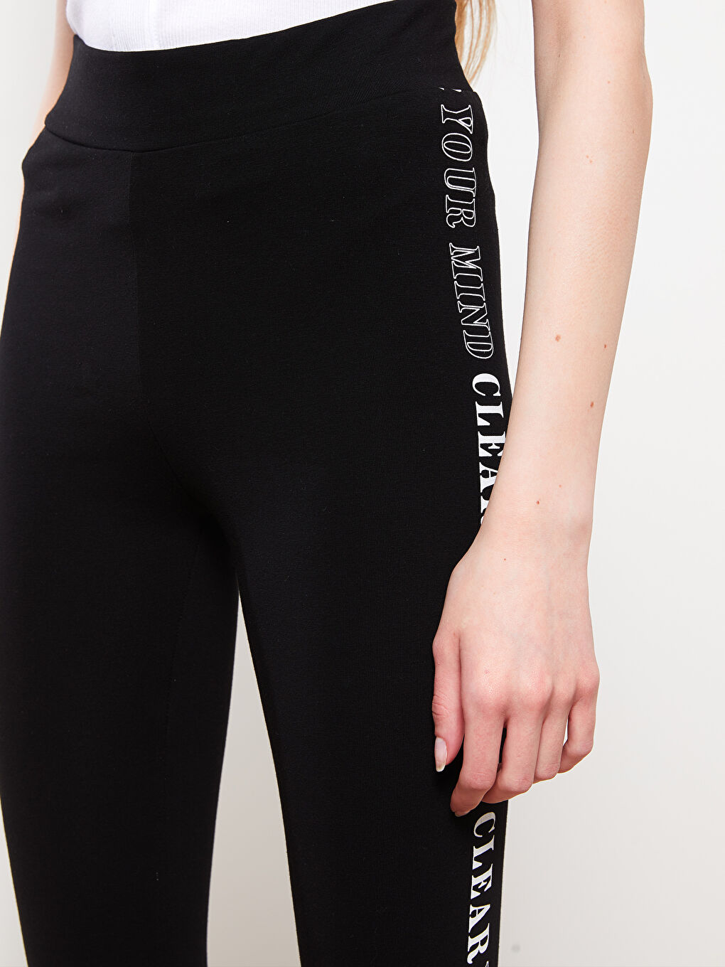 Elastic Waist Printed Women's Tights-2