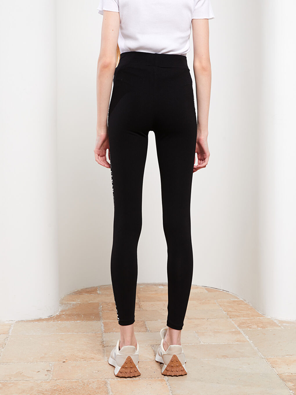 Elastic Waist Printed Women's Tights-4