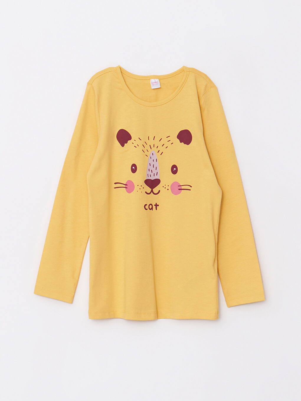 Crew Neck Printed Long Sleeve Girls' Pyjama Set-1