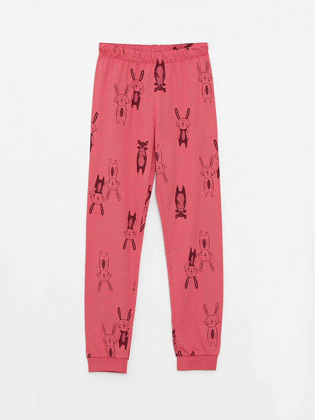 Pembe Bisiklet Yaka Baskılı Uzun Kollu Kız Çocuk Pijama Takımı-2
