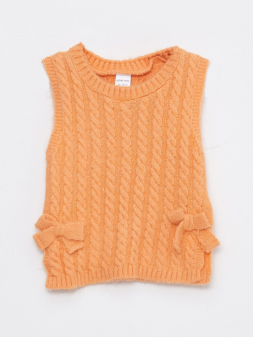 Mercan Bisiklet Yaka Uzun Kollu Kız Bebek Elbise ve Süveter 2'li Takım-1