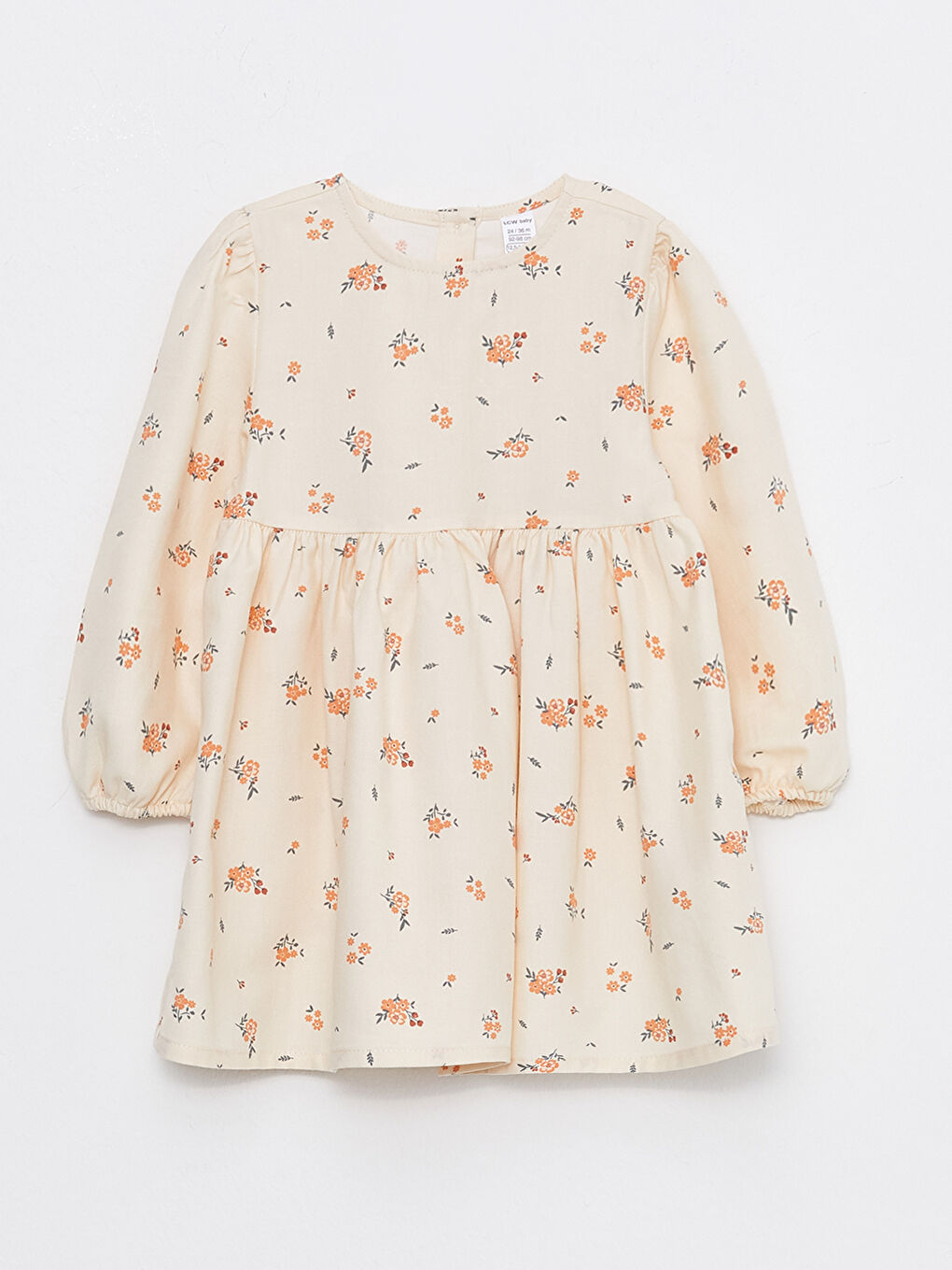 Mercan Bisiklet Yaka Uzun Kollu Kız Bebek Elbise ve Süveter 2'li Takım-2