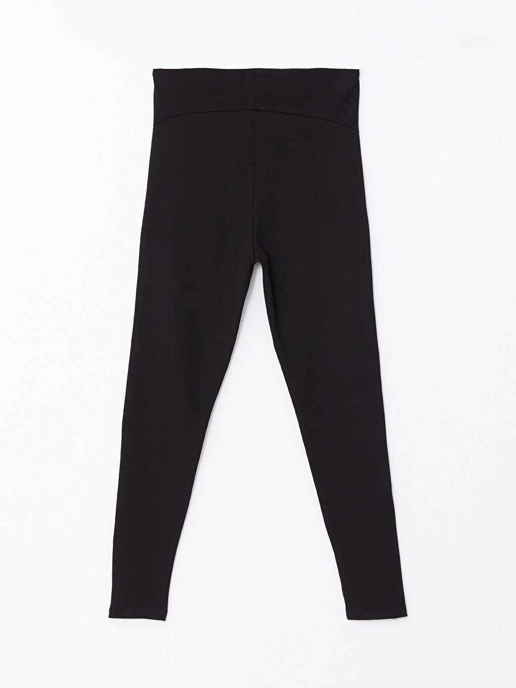 Siyah Karın Panelli Düz Hamile Tayt-6