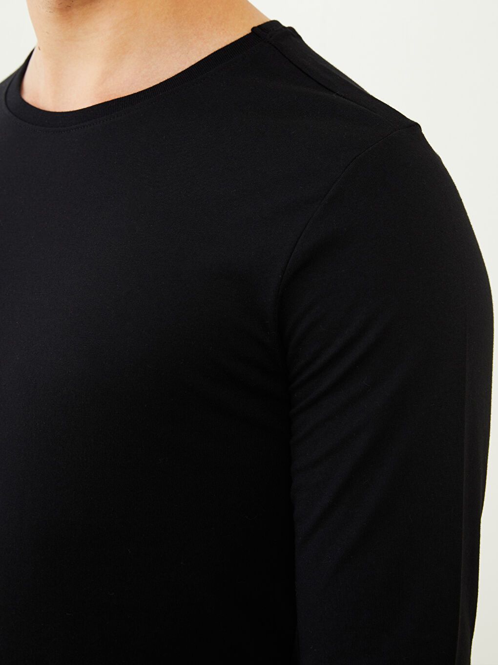 Crew Neck Long Sleeve Men's Vest-3