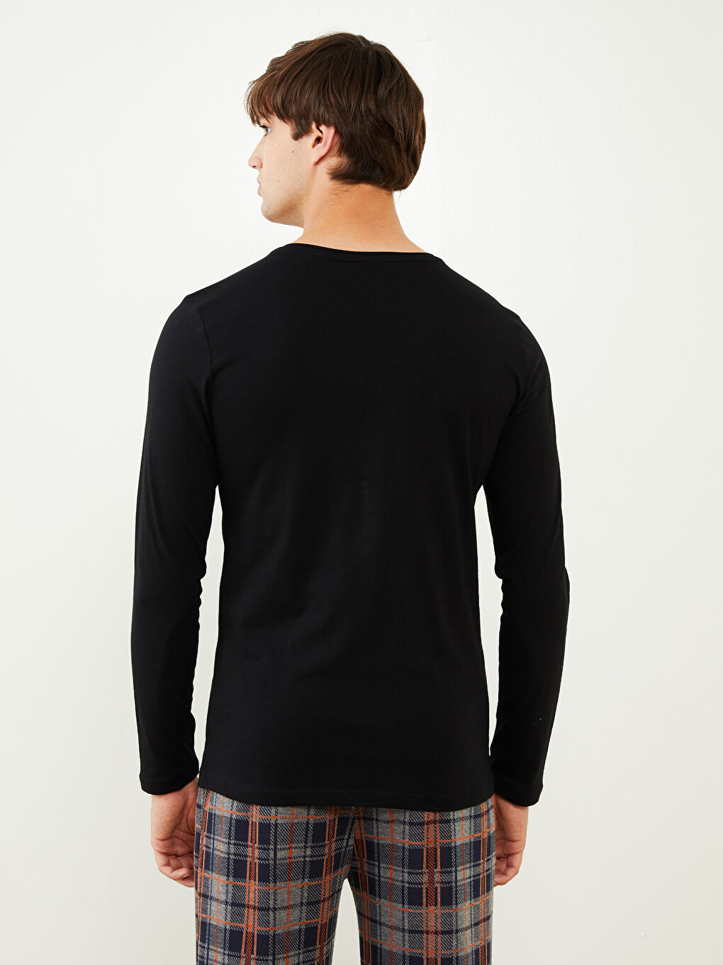 Crew Neck Long Sleeve Men's Vest-4