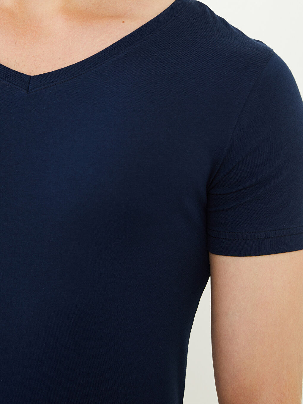 V Neck Short Sleeve Men's Vest-3