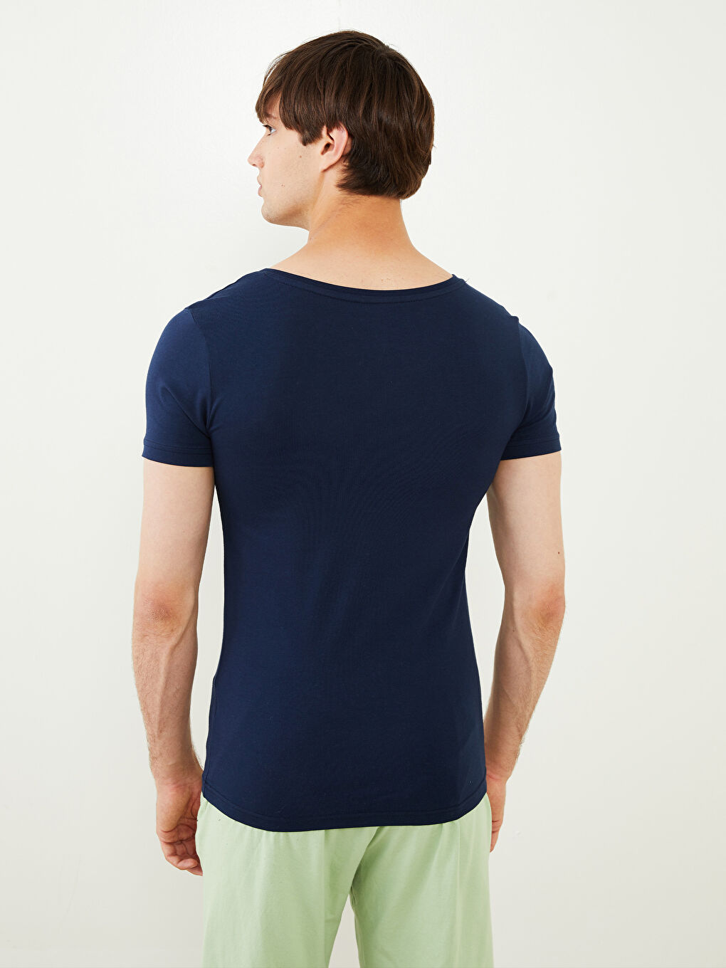 V Neck Short Sleeve Men's Vest-4