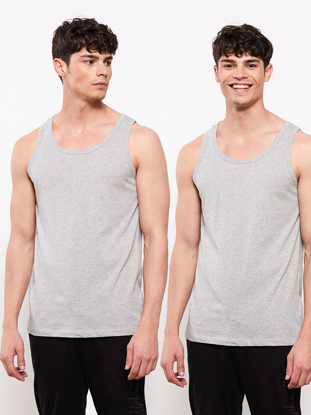 Gilet de Sport Basique en Coton et Col Rond pour Homme - Lot de 2