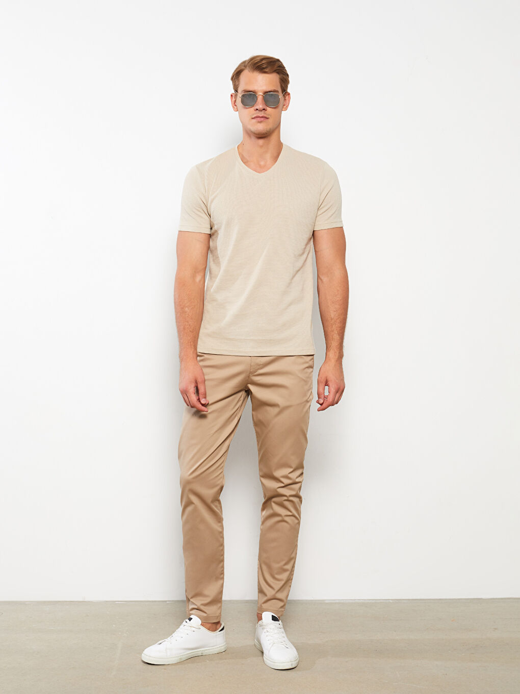 V Neck Short Sleeve Men's T-Shirt