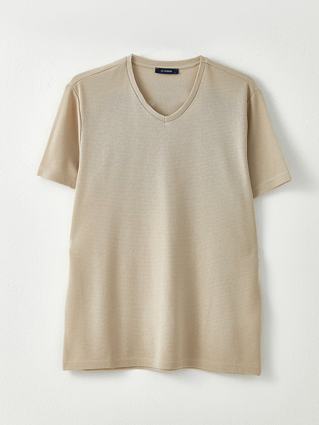 V Neck Short Sleeve Men's T-Shirt-5