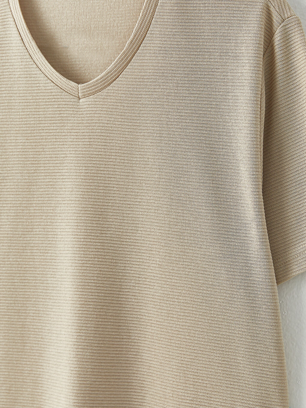 V Neck Short Sleeve Men's T-Shirt-7