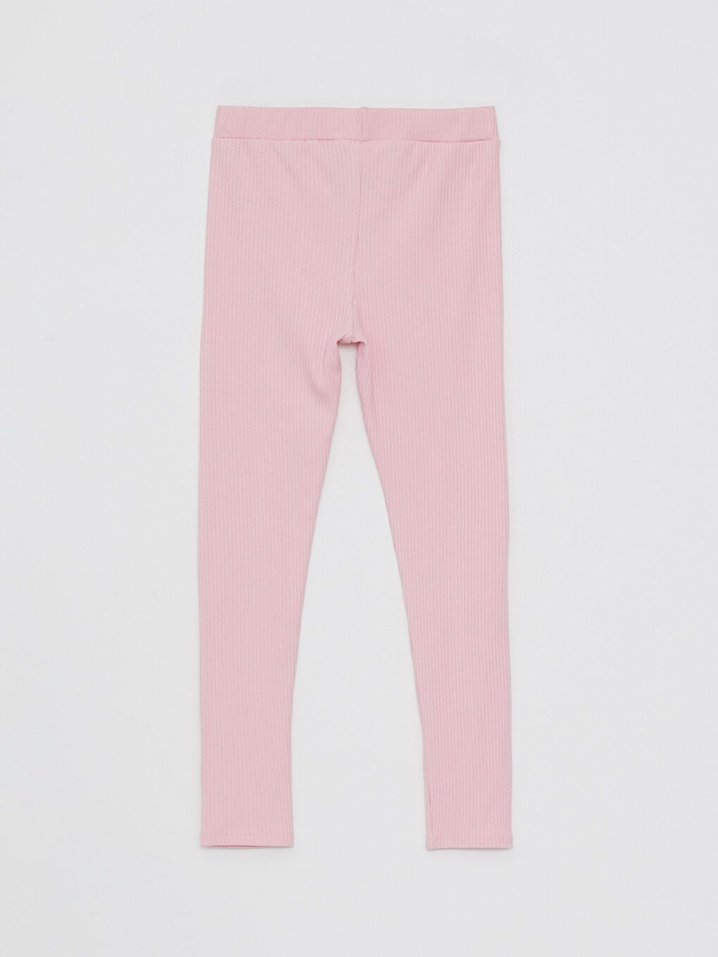 بنطلون ليجن طويل بناتي بوسط مطاطي بسيط-1