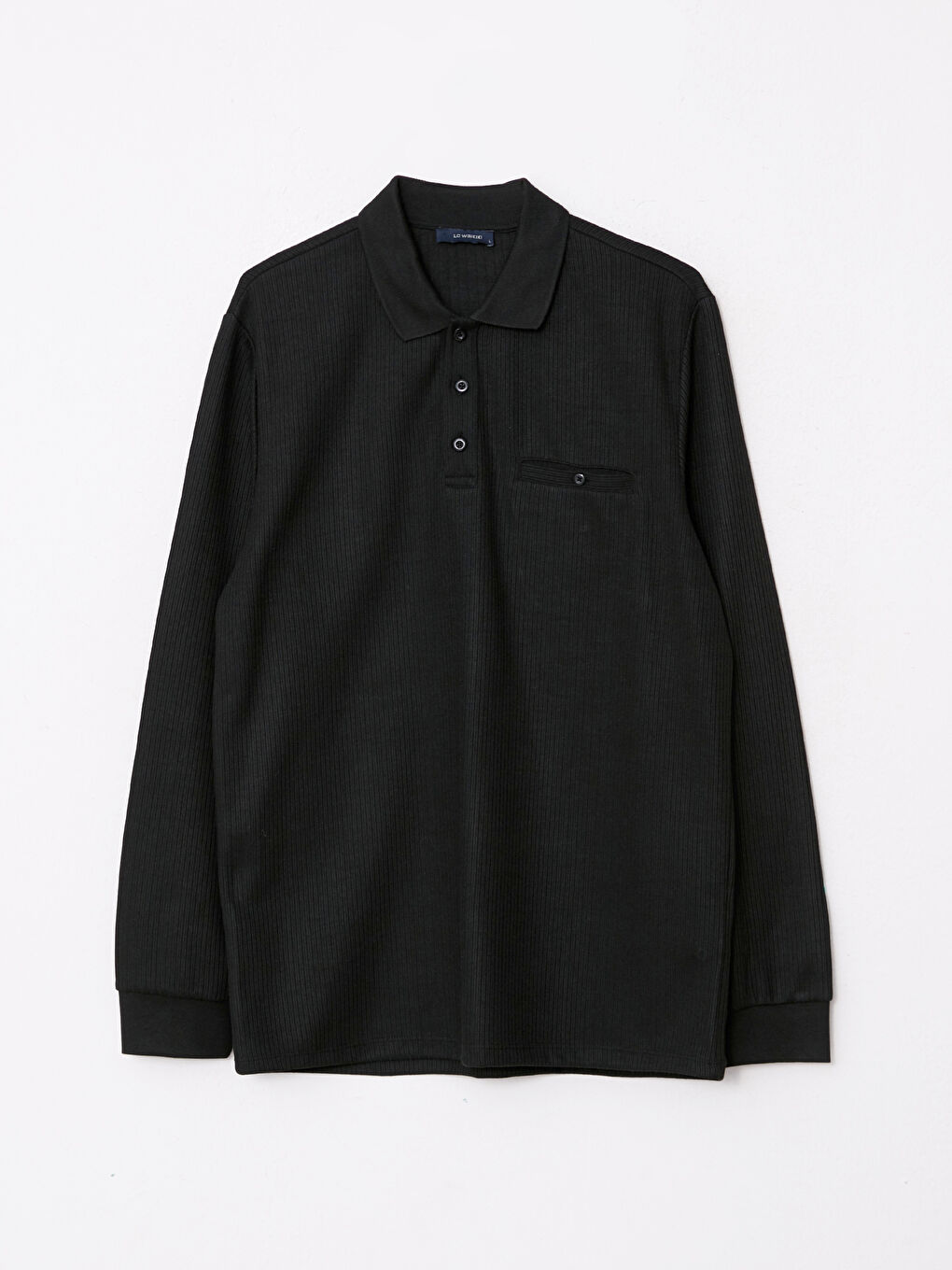 Мужская футболка-поло с длинным рукавом-5