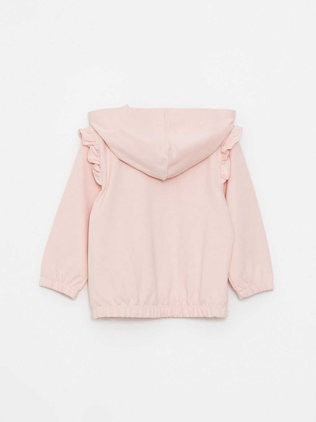 Капюшонды ұзын жеңді негізгі қыз балаға арналған сыдырмалы свитшот-1