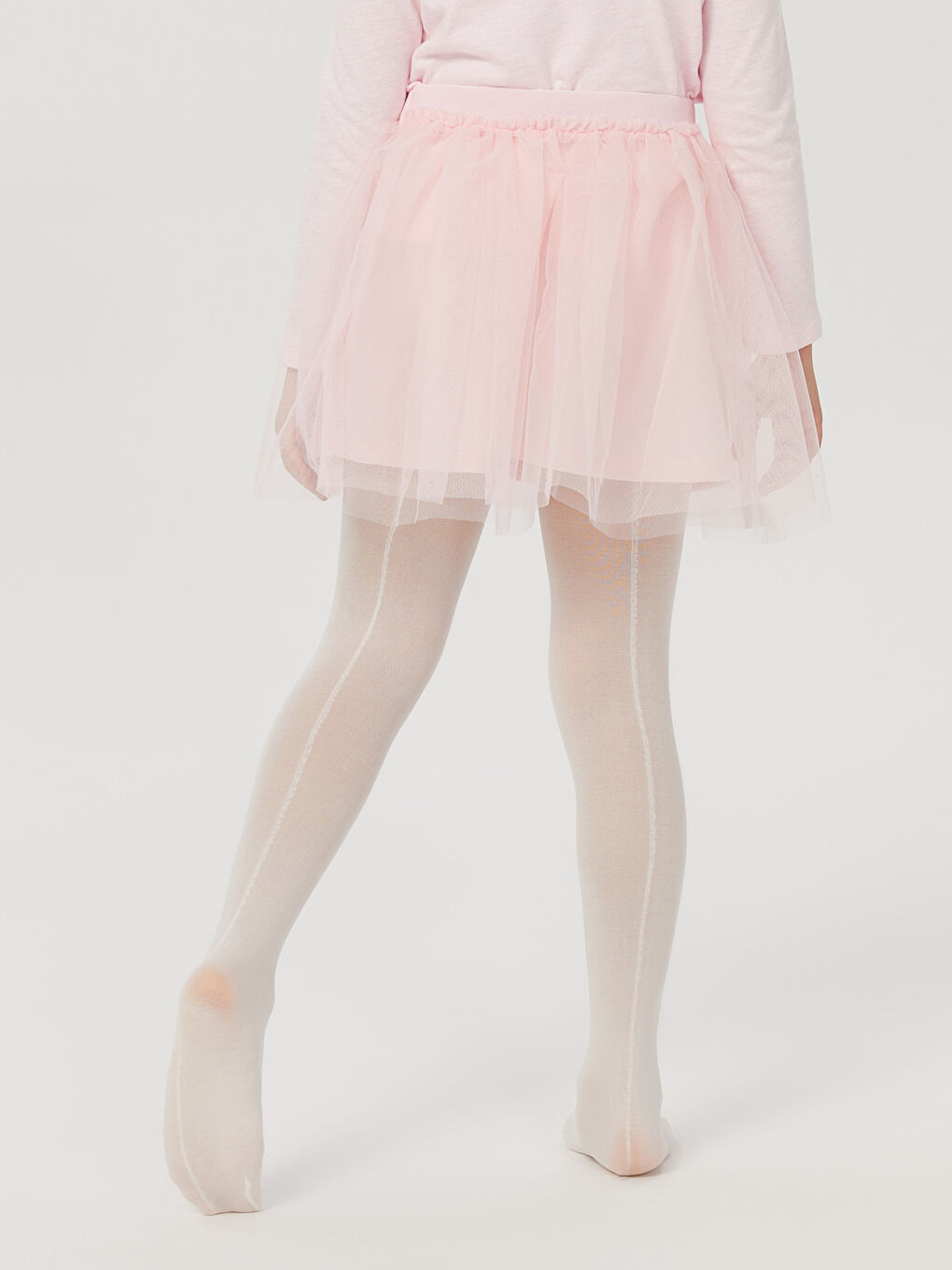 Ekru Kız Çocuk Bale Çorabı