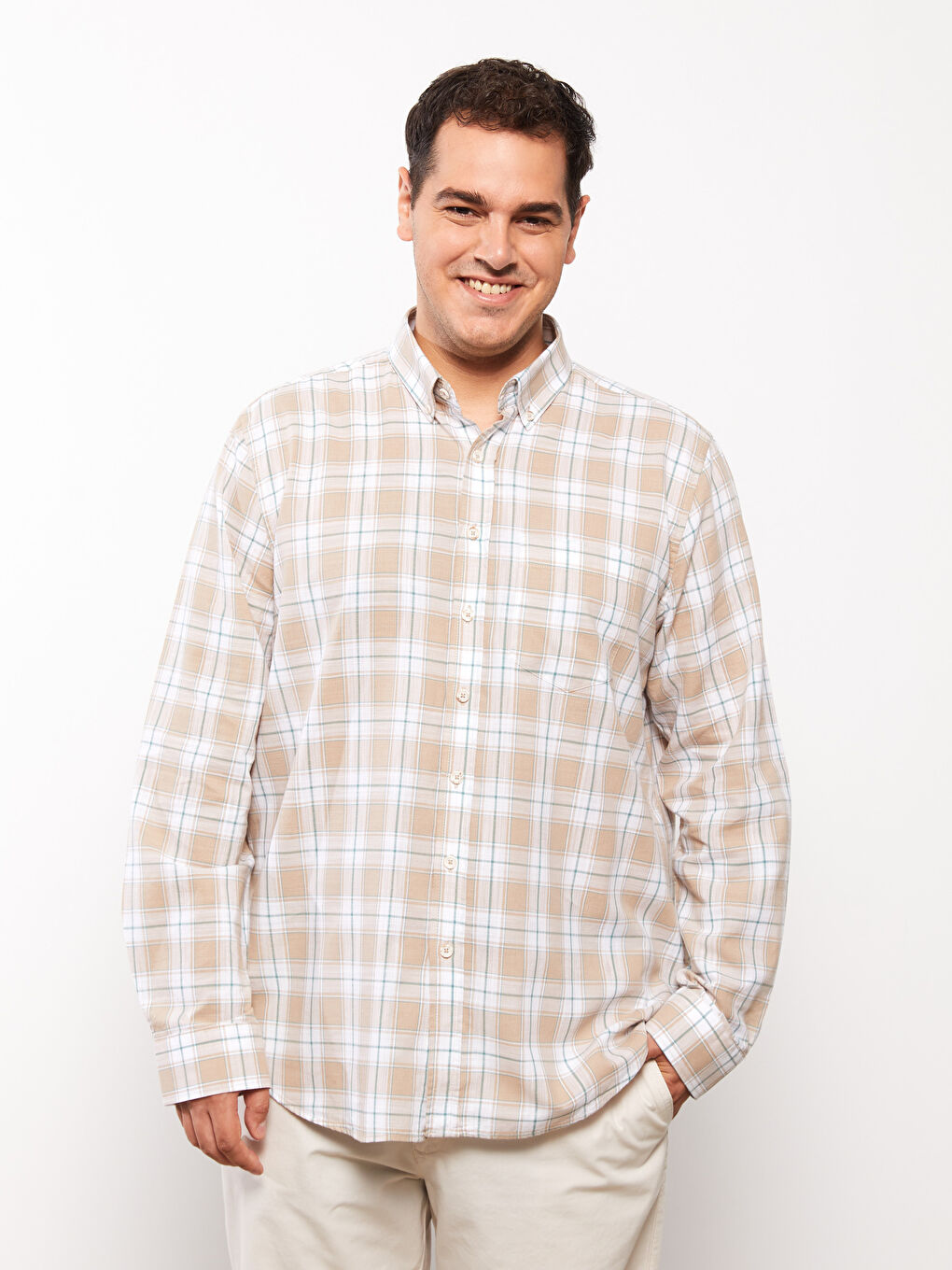 LCWAIKIKI Classic Regular Fit Long Sleeve Poplin Men's Shirt -W26878Z8-LKQ
