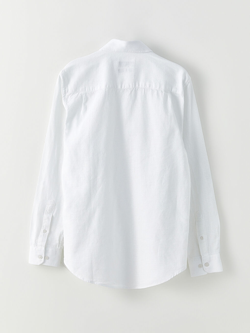 Beyaz Regular Fit Uzun Kollu Erkek Poplin Gömlek-7