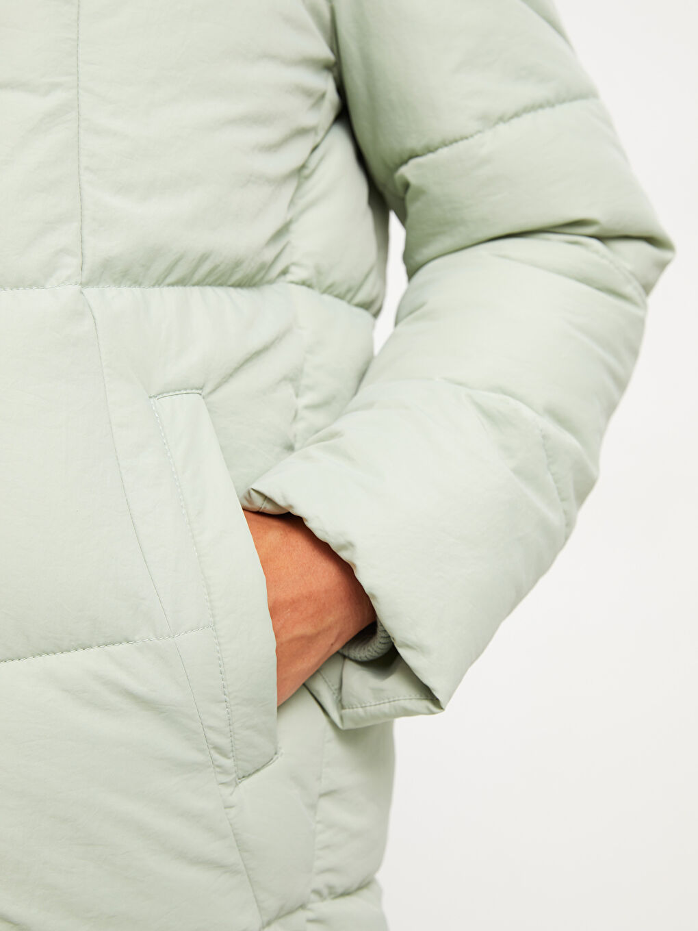 LCWAIKIKI Maternity Hooded Collar Regular Long Sleeve Maternity Coat -W26898Z8-S8X