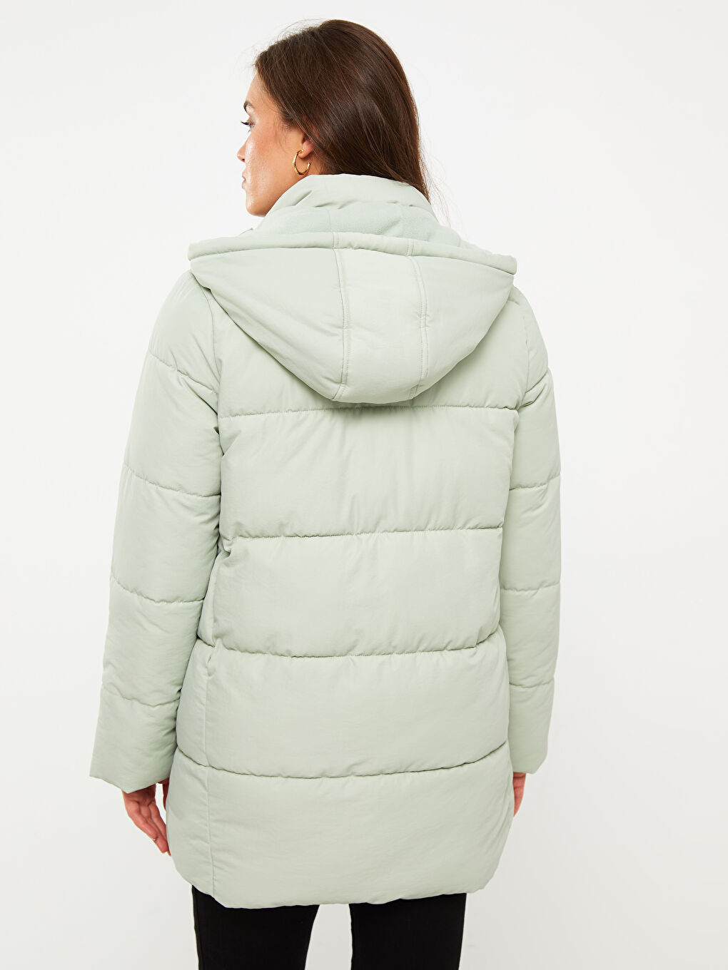LCWAIKIKI Maternity Hooded Collar Regular Long Sleeve Maternity Coat -W26898Z8-S8X