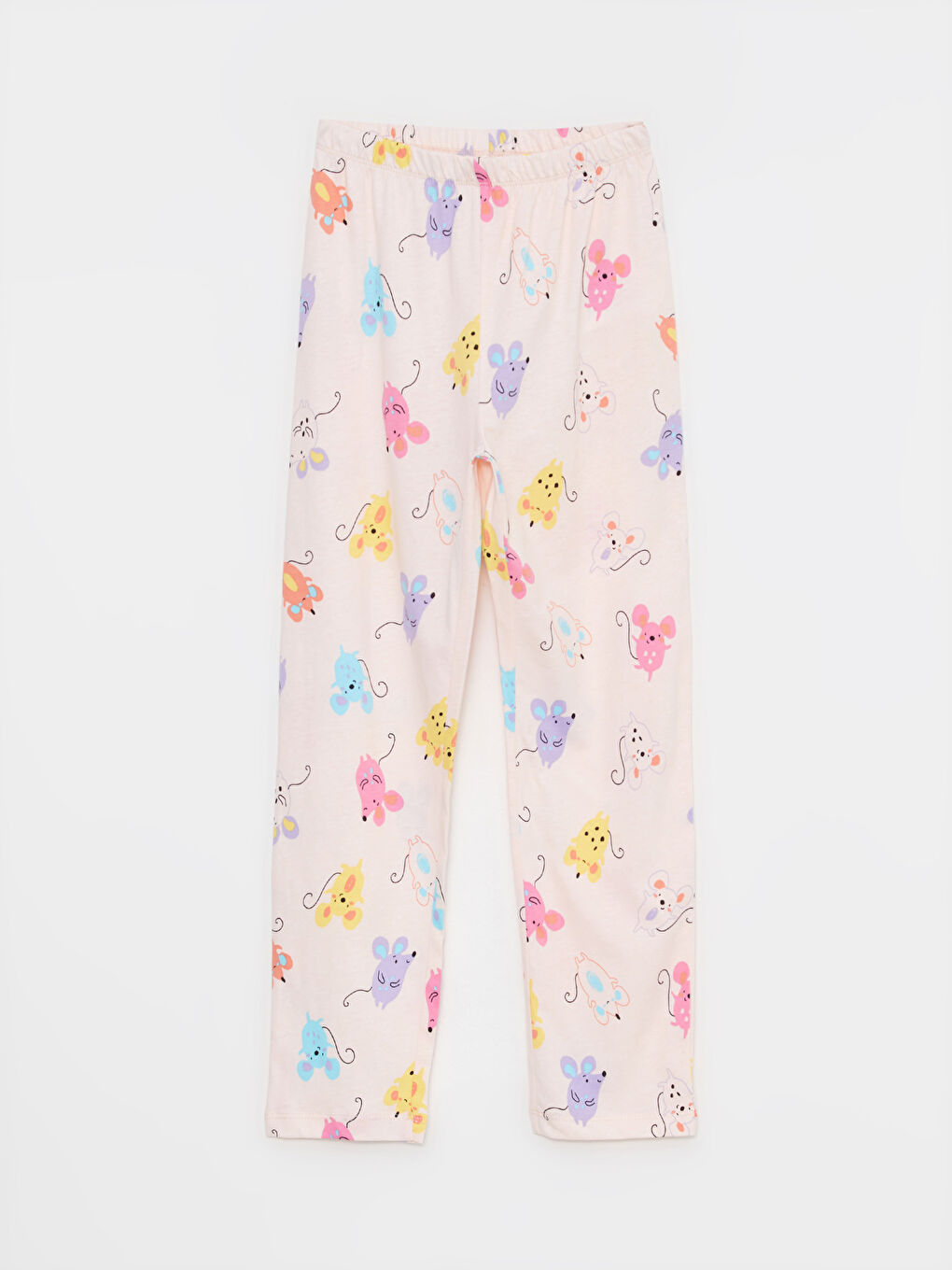 Pembe Gömlek Yaka Baskılı Kısa Kollu Kız Çocuk Pijama Takımı-2