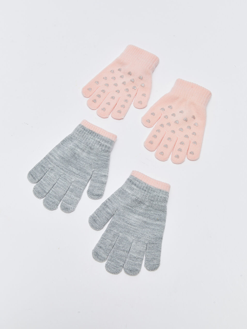 Printed Girls' Knitwear Gloves 2 Pack