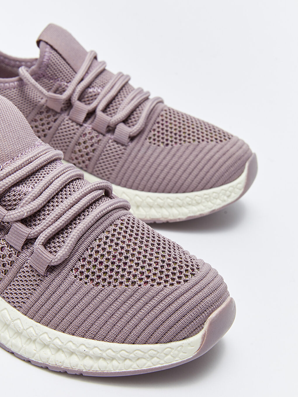 Lila Bağcıklı Kadın Aktif Spor Ayakkabı-2
