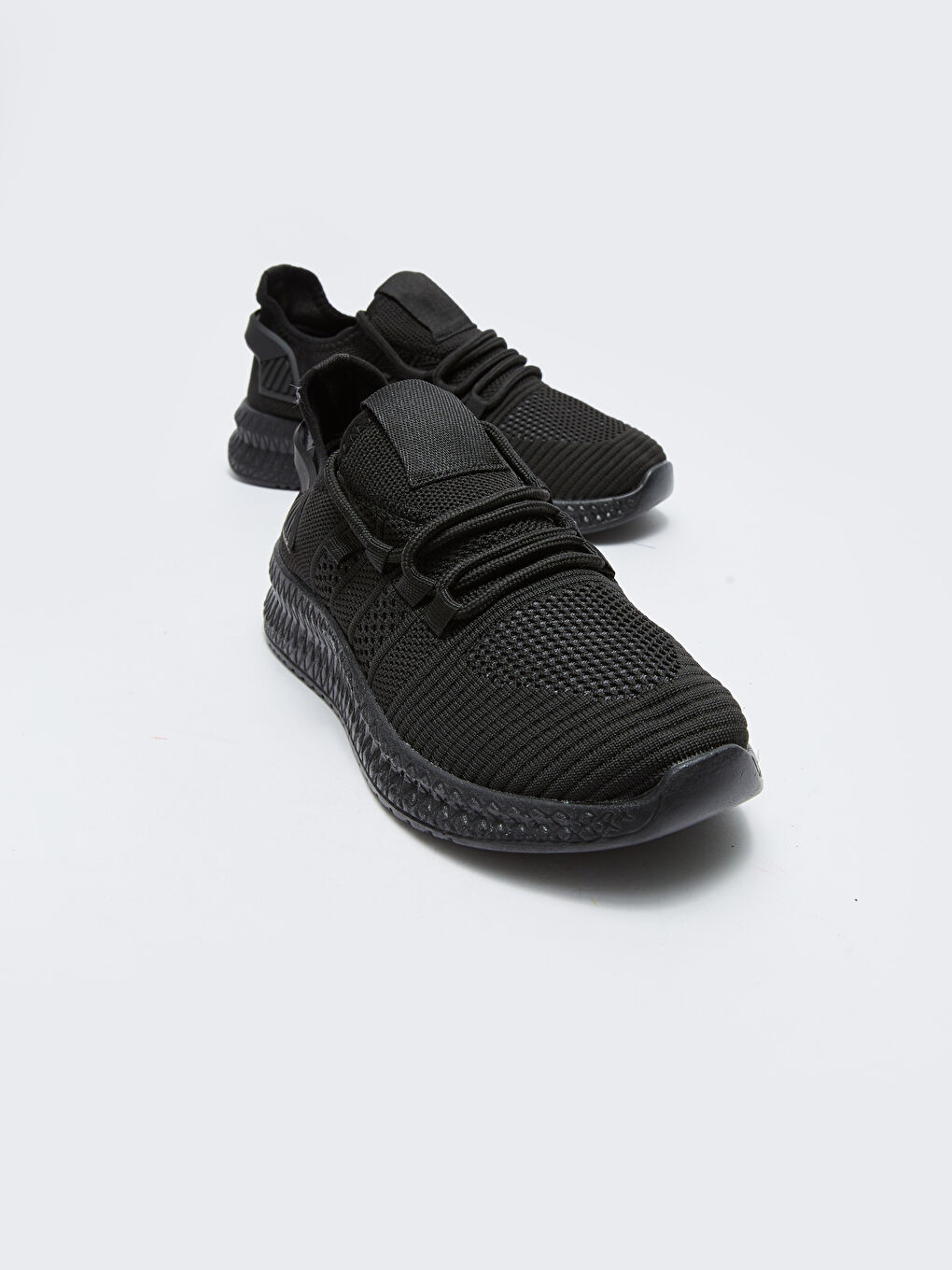 Siyah Bağcıklı Kadın Aktif Spor Ayakkabı-5