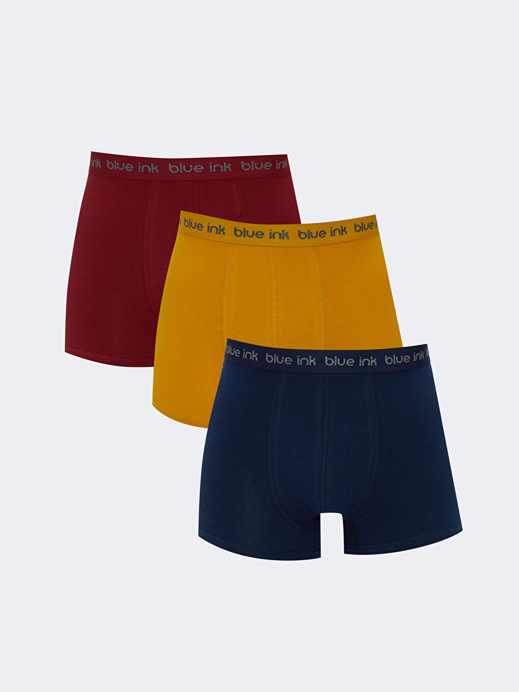 Lacivert Standart Kalıp Pamuklu Esnek Erkek Boxer 3'lü