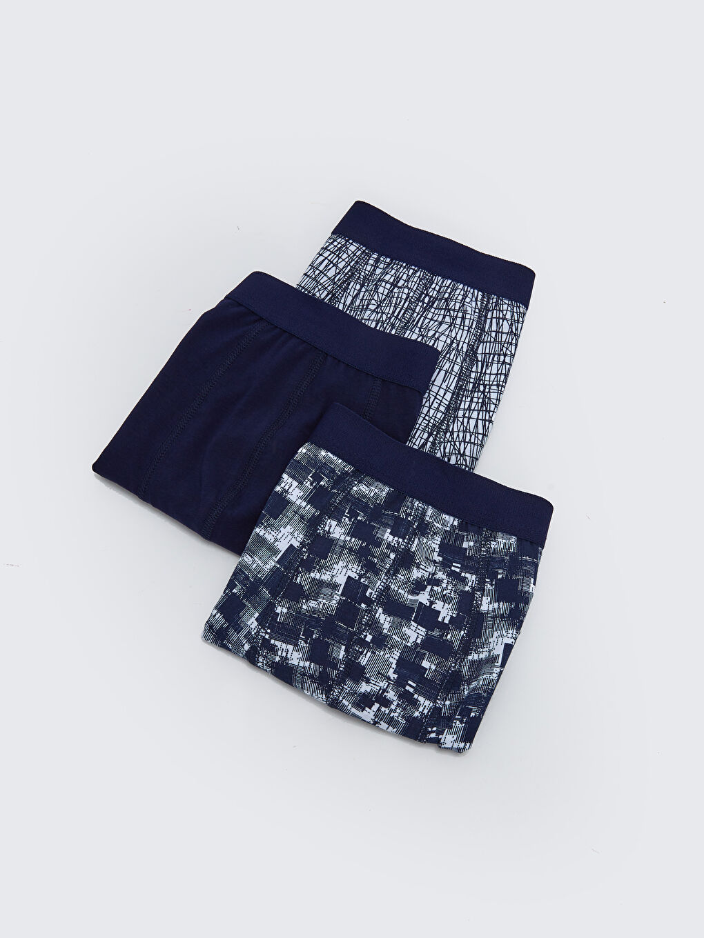 بوكسر قماش مرن بقصة عادية ٣ قطع-1