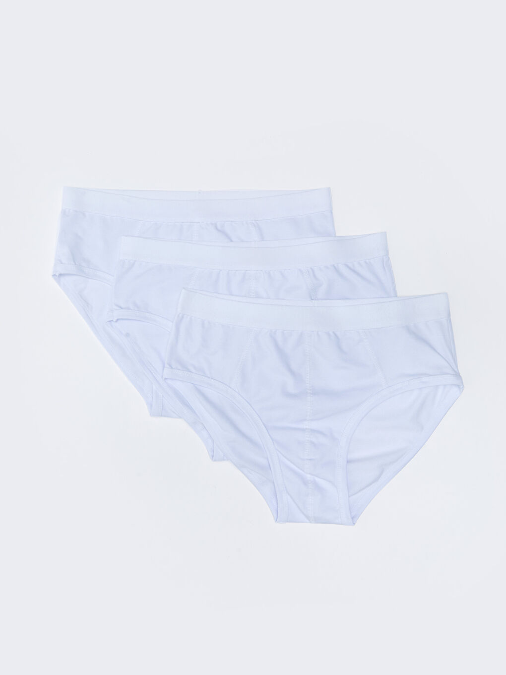 LC WAIKIKI Beyaz Standart Kalıp Pamuklu Esnek Erkek Slip Külot 3'lü