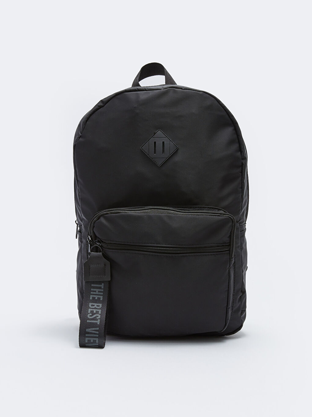 Siyah Paraşüt Kumaş Kadın Sırt Çantası-3