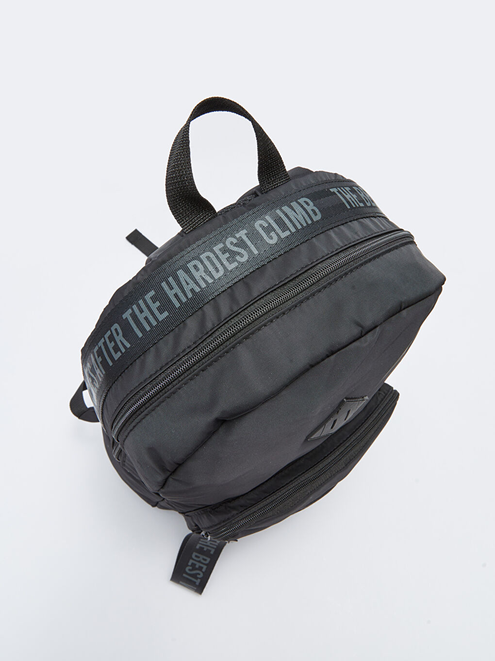 Siyah Paraşüt Kumaş Kadın Sırt Çantası-7