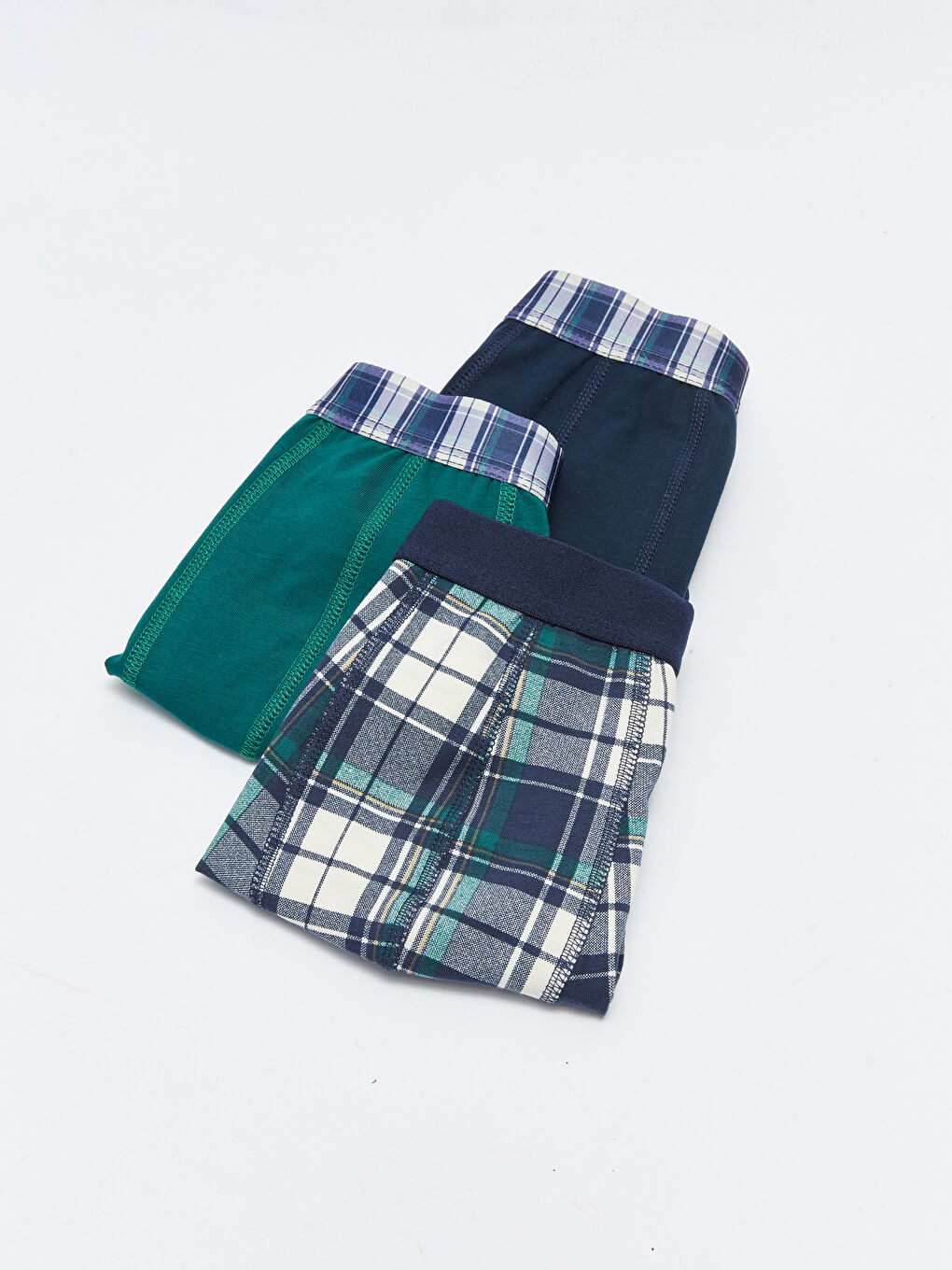 Lacivert Standart Kalıp Pamuklu Esnek Erkek Boxer 3'lü-1