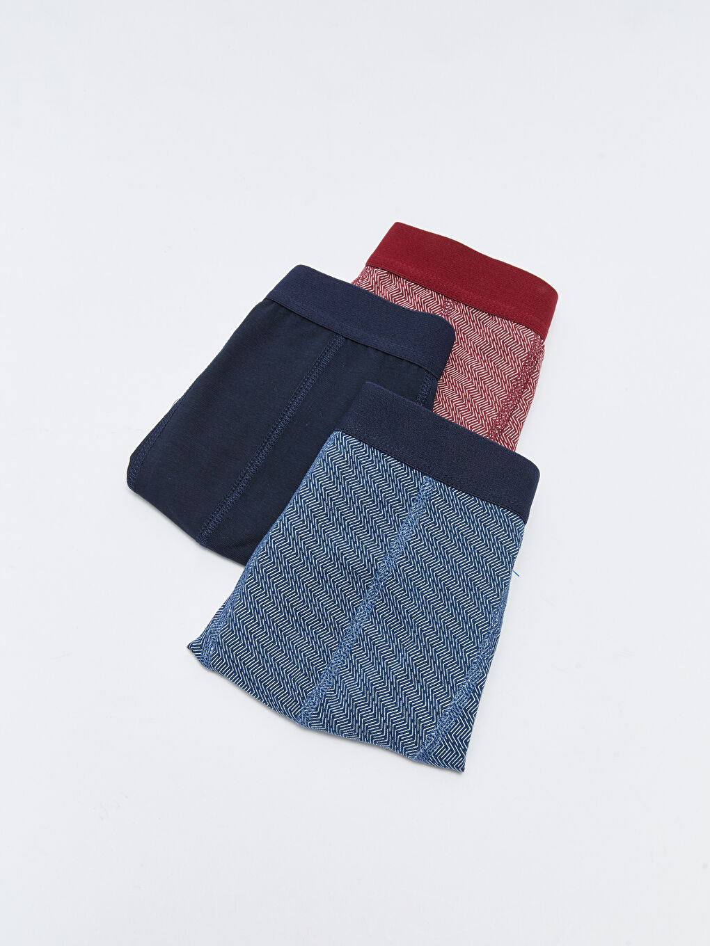 Lacivert Standart Kalıp Pamuklu Esnek Erkek Boxer 3'lü-1