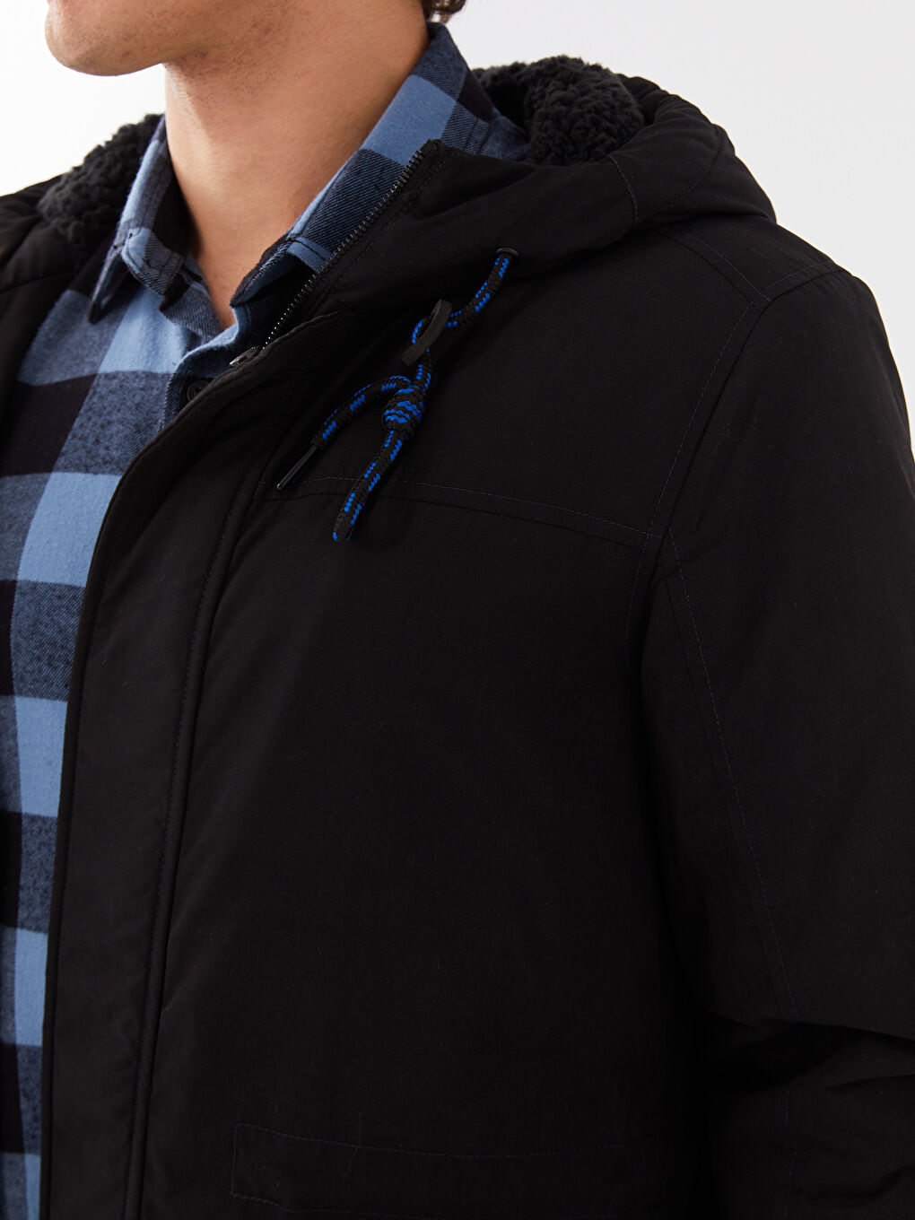 Regular Fit Hooded Men's Parka-3