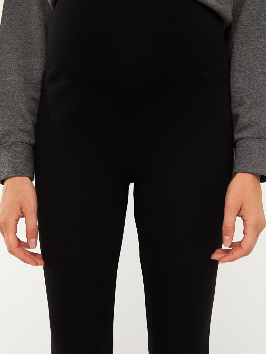 LCWAIKIKI Maternity Belly Panel Plain Maternity Leggings -W27010Z8-CVL
