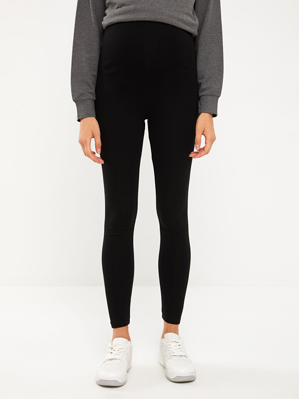 LCWAIKIKI Maternity Belly Panel Plain Maternity Leggings -W27010Z8-CVL