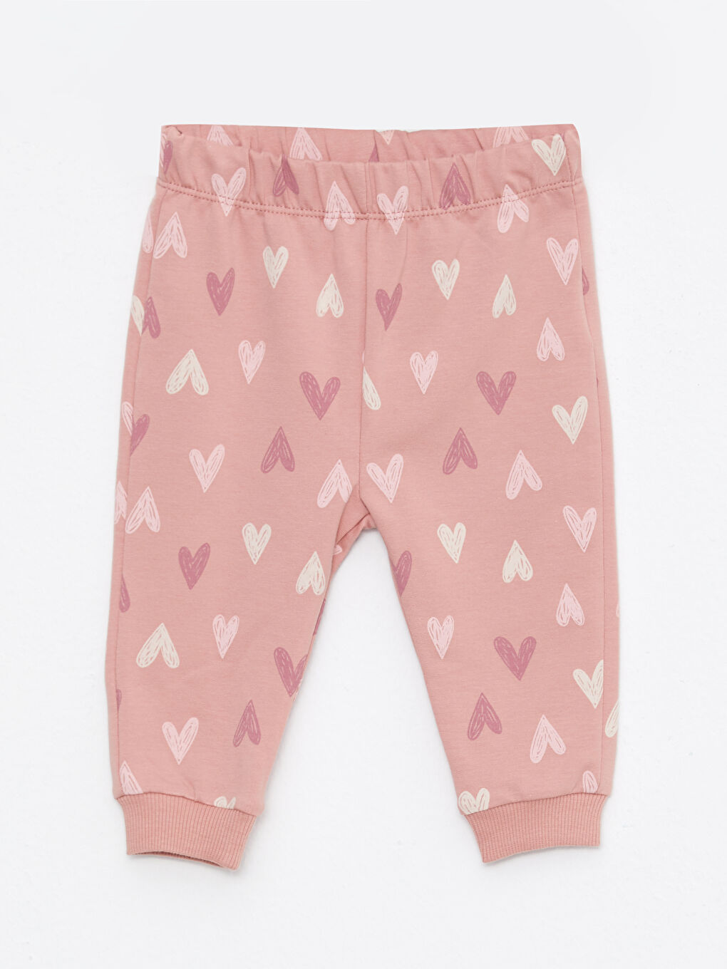 Pembe Bisiklet Yaka Uzun Kollu Baskılı Kız Bebek Eşofman Takımı-2